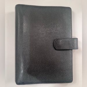 Leather Louis Vuitton 6 ring planner with journal lined paper